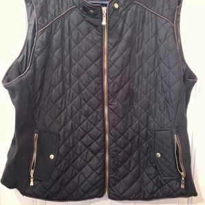 Black quilted vest